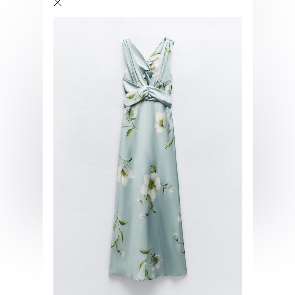 Floral Print Satin Dress